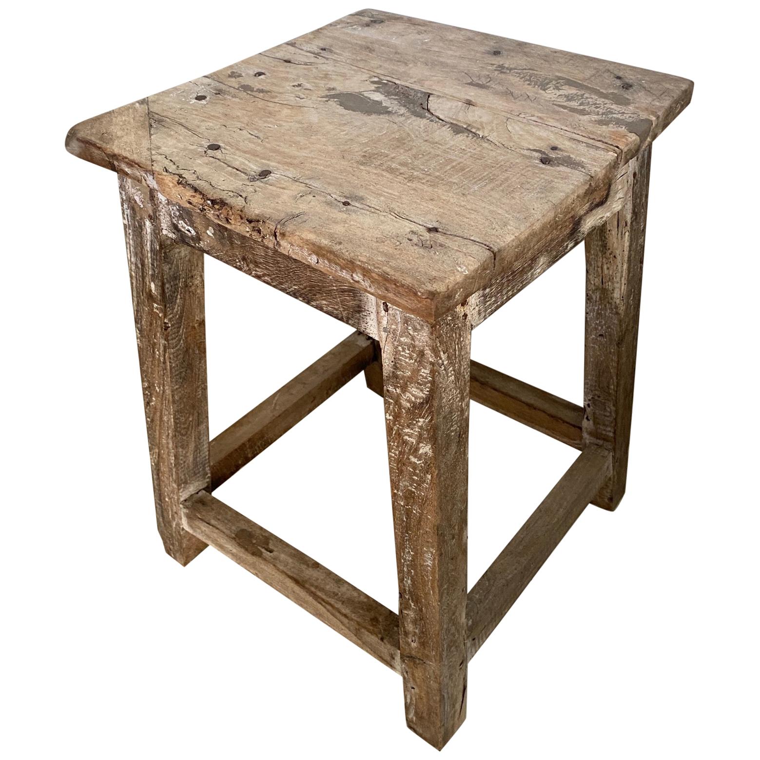 Rustic Antique Chinese Stool or Side Table