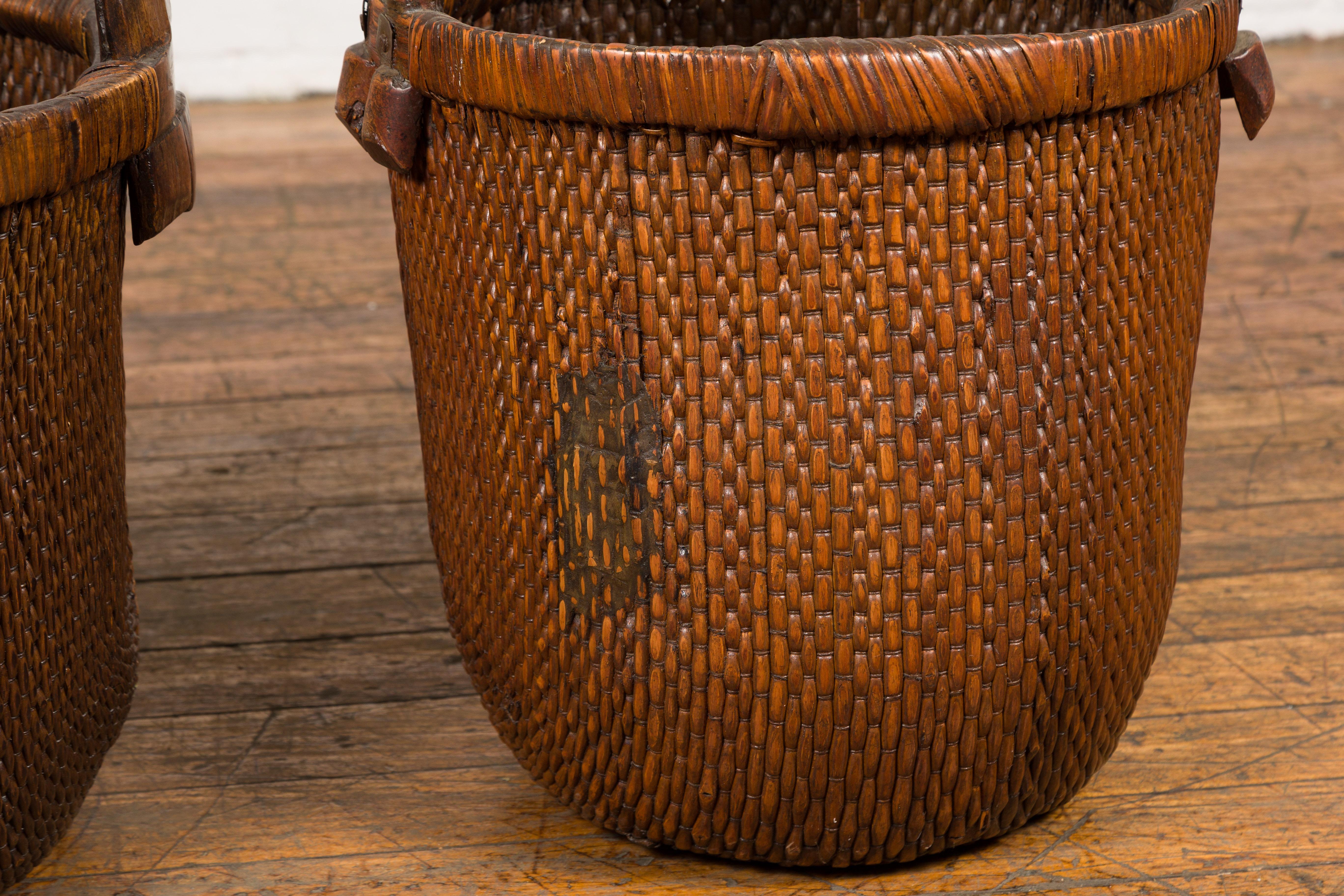 Chinese Antique Grain Baskets, Sold Each For Sale 3