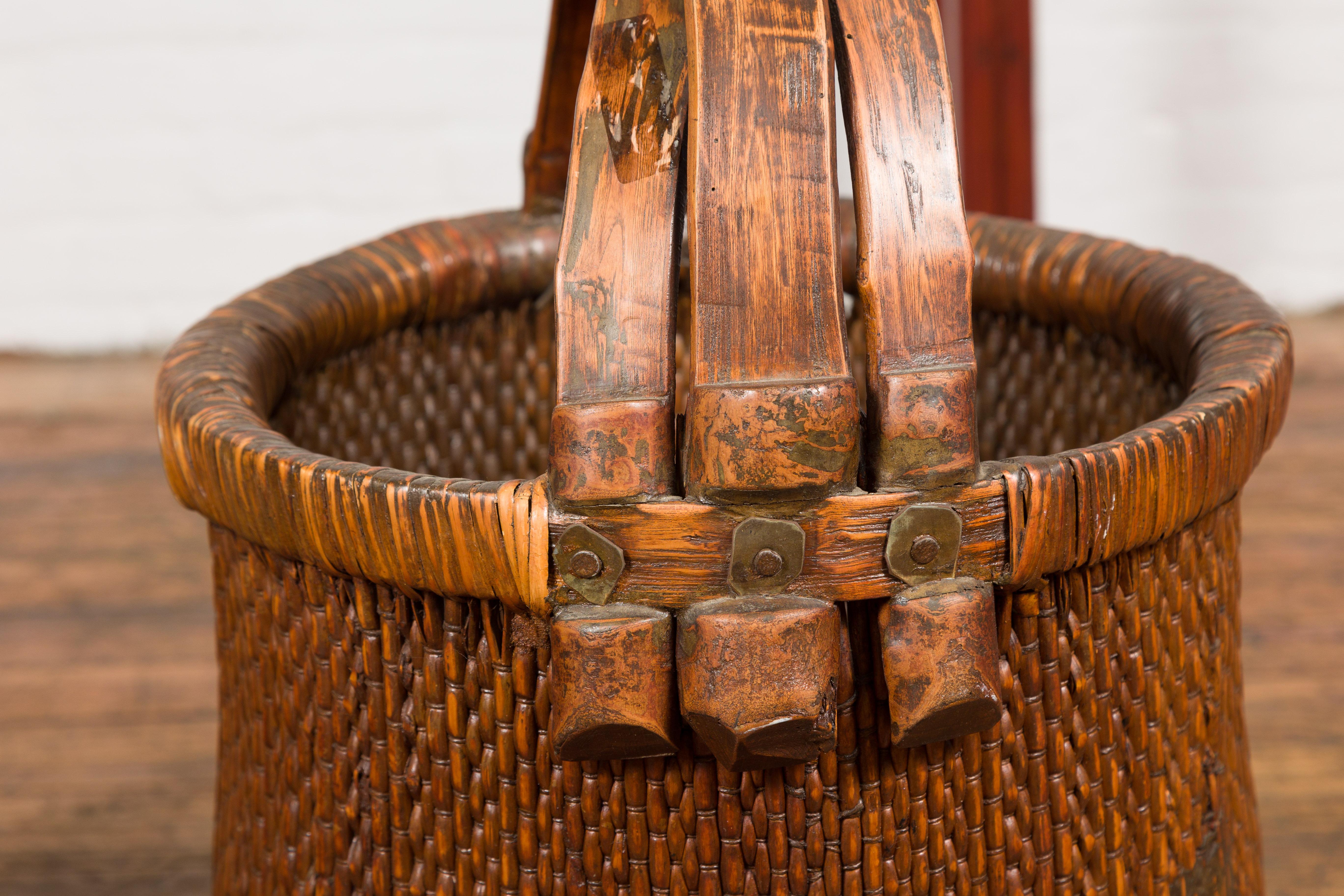 Chinese Antique Grain Baskets, Sold Each For Sale 5