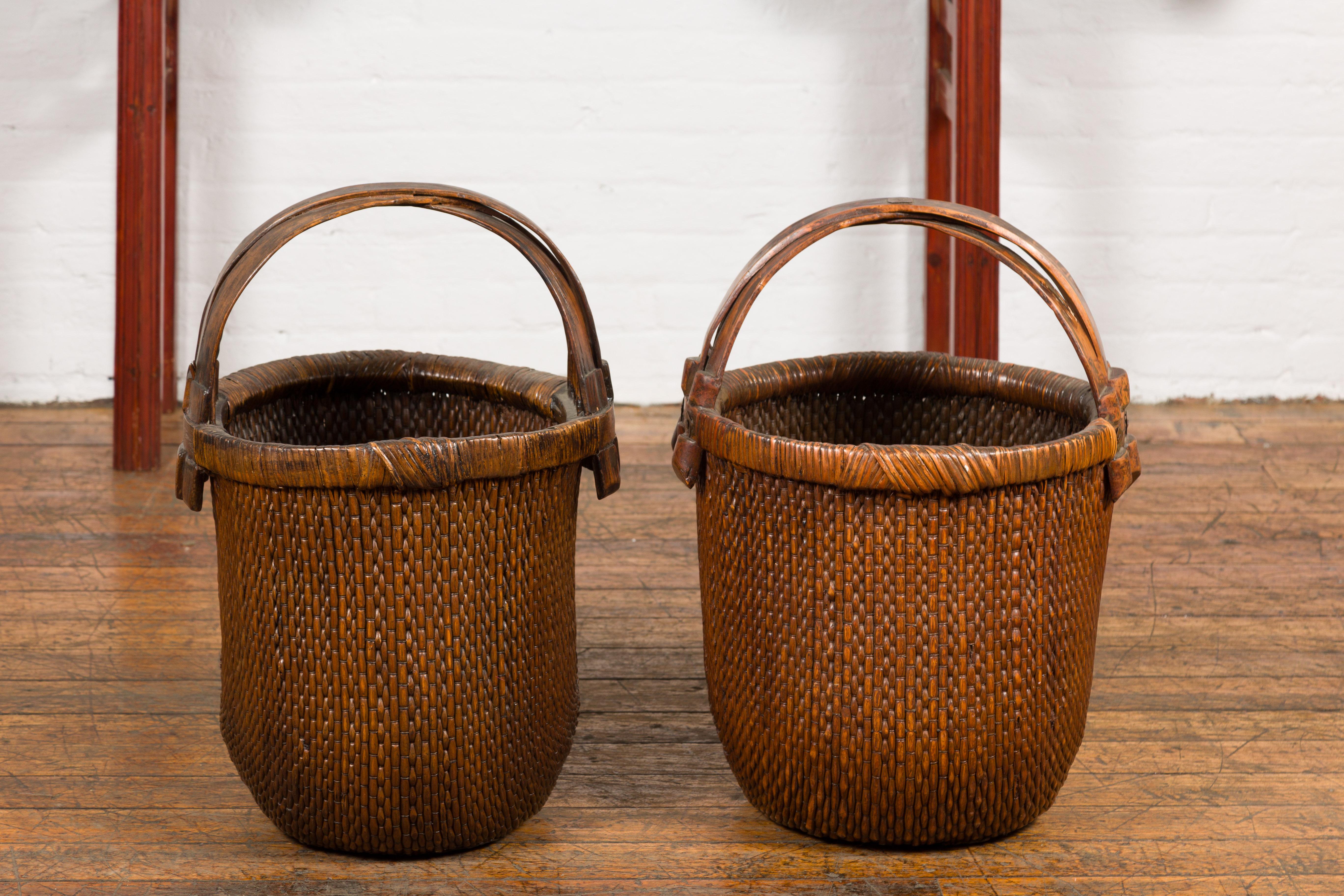 Chinese Antique Grain Baskets, Sold Each For Sale 9