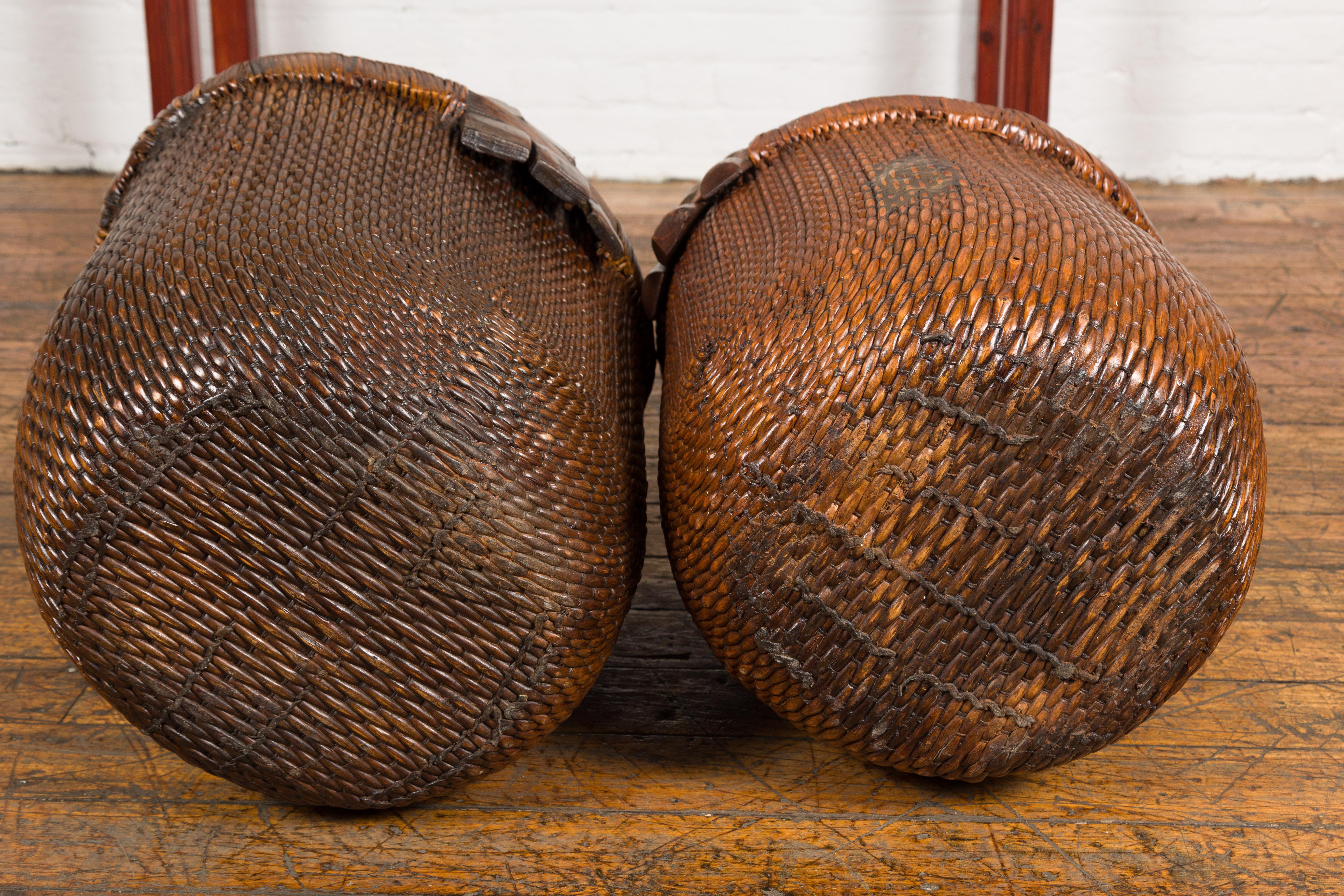 Chinese Antique Grain Baskets, Sold Each For Sale 12