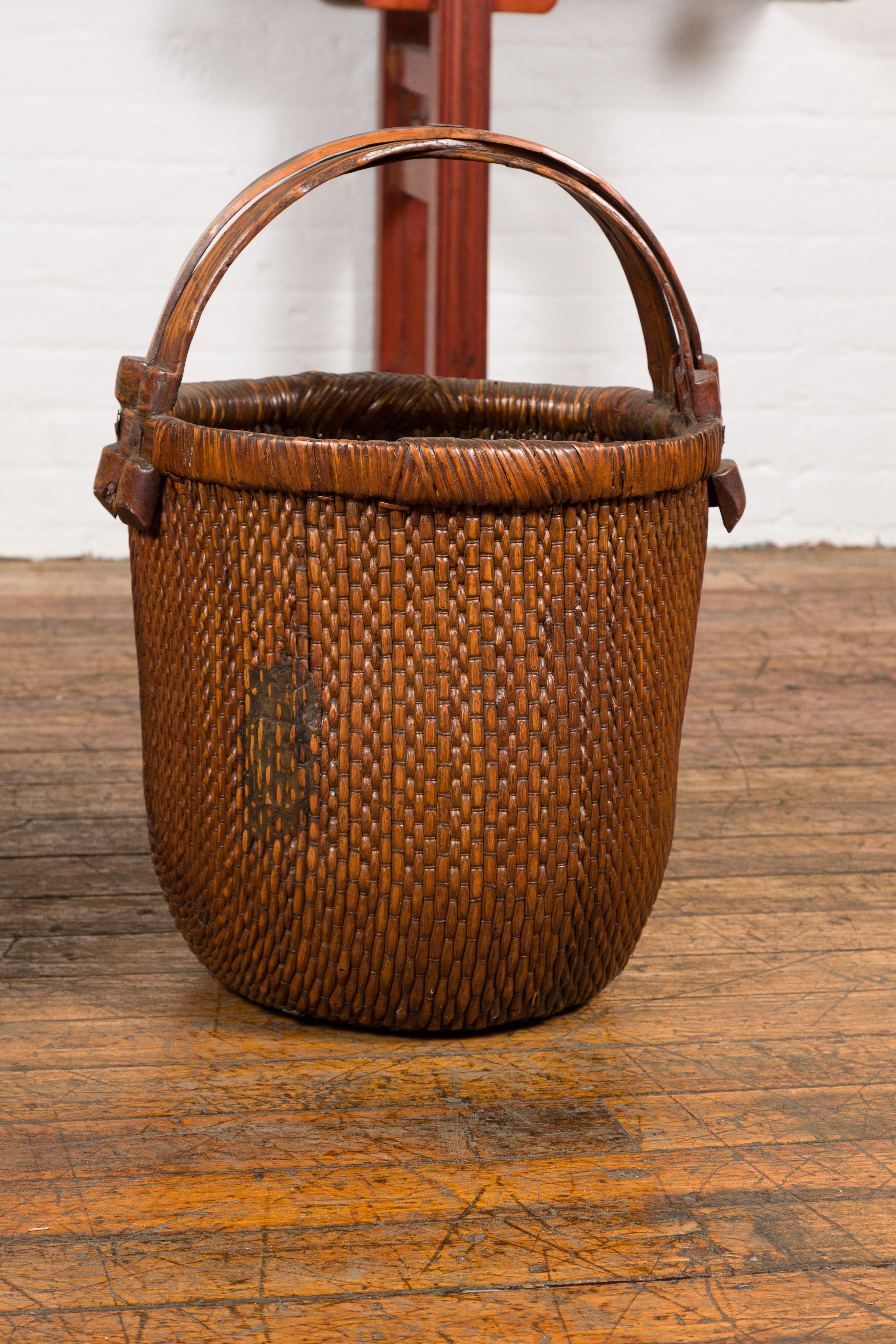 19th Century Chinese Antique Grain Baskets, Sold Each For Sale