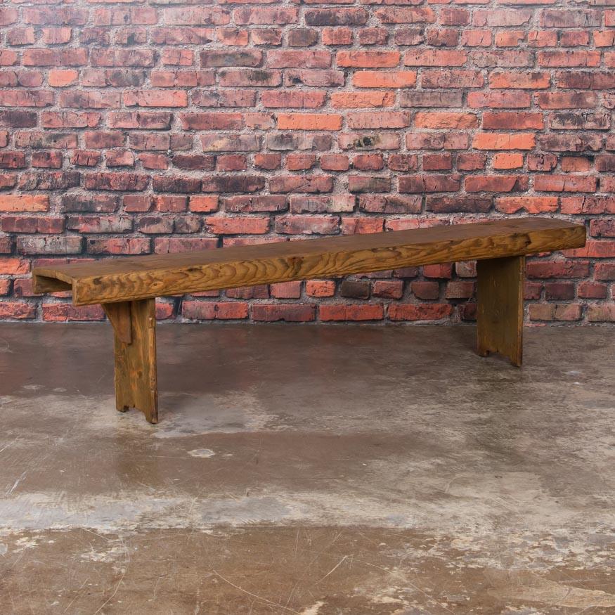 Romanian Rustic Antique Country Pine Bench