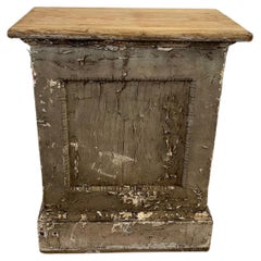 Rustic Antique Country Swedish Gustavian Distressed Painted Pine Stand 