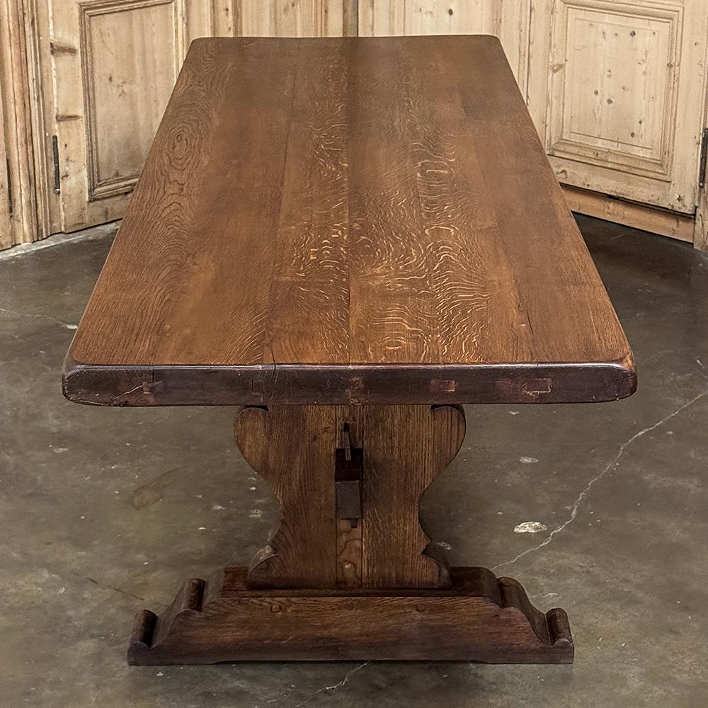 Rustic Antique Dining Table ~ Trestle Table in Solid Oak For Sale at ...