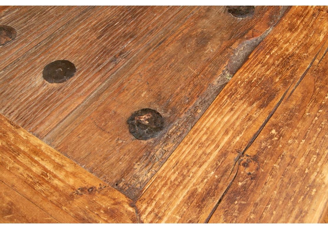 Rustic Antique Door Trestle Table 8