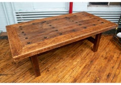 Rustic Antique Door Trestle Table