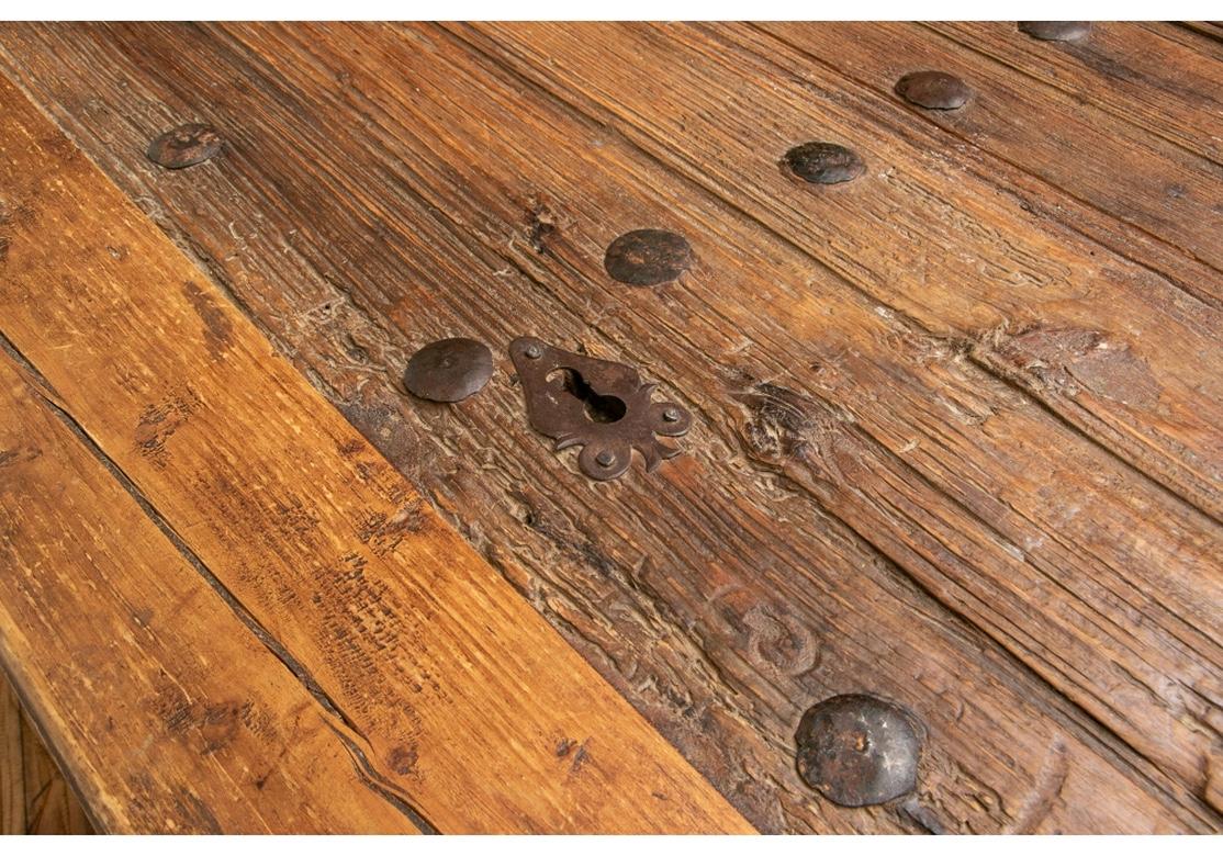 Rustic Antique Door Trestle Table 3