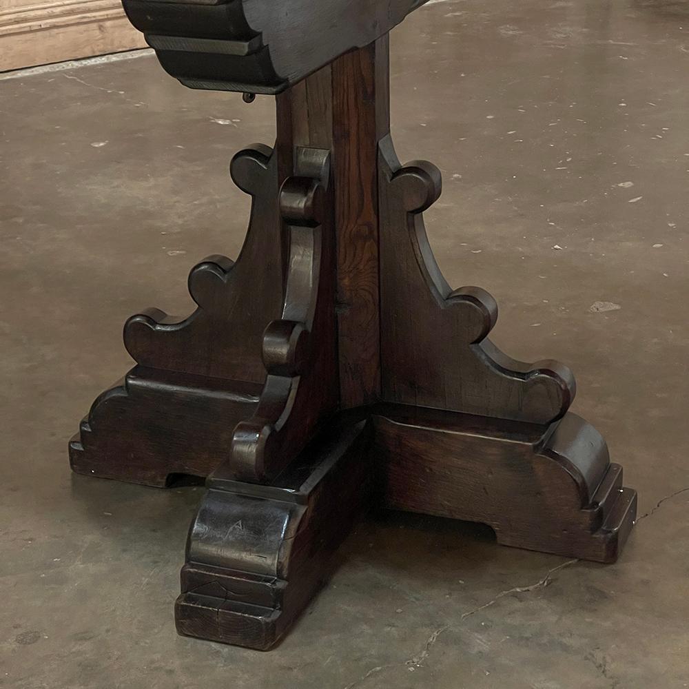 Rustic Antique Double Pedestal Banquet Table For Sale 9