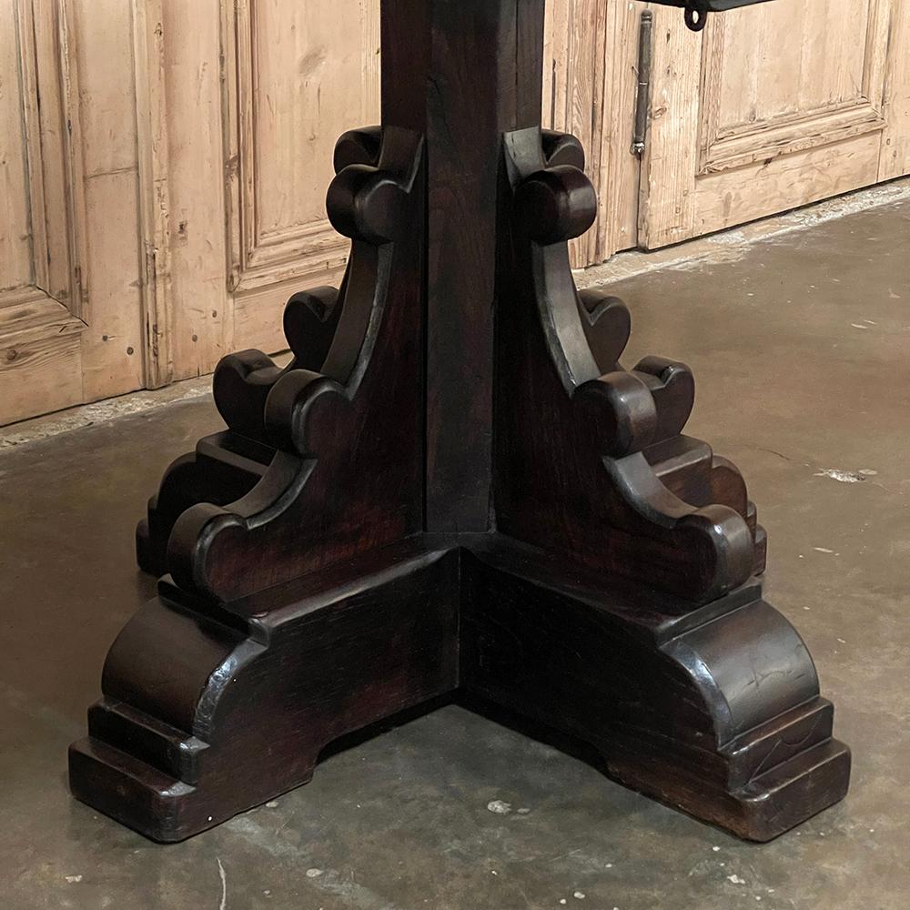 Rustic Antique Double Pedestal Banquet Table For Sale 2