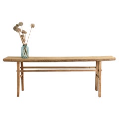 Rustic Antique Elm Console Side Hallway Table