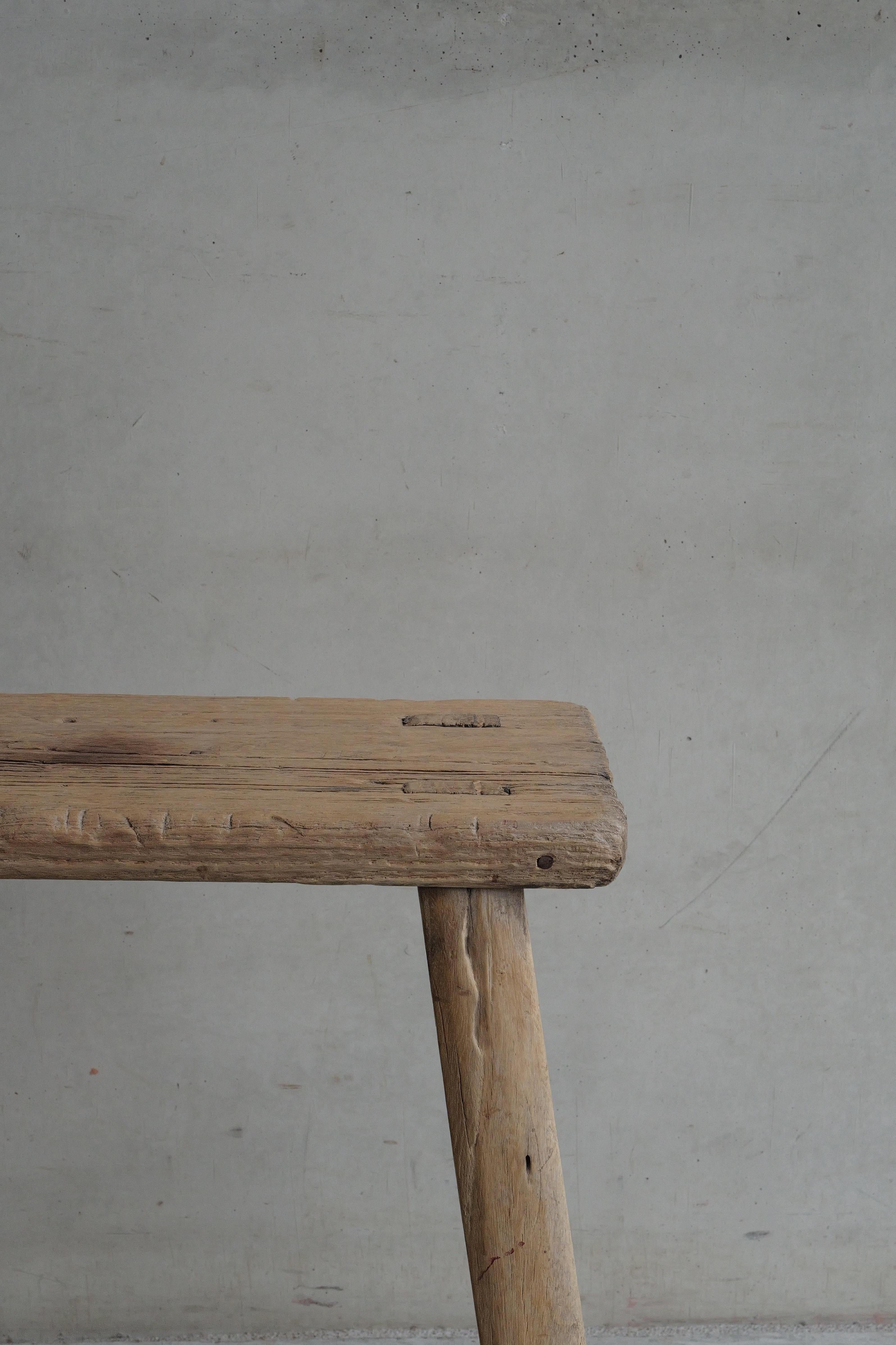 Chinois Tabouret rustique en bois d'orme ancien en vente