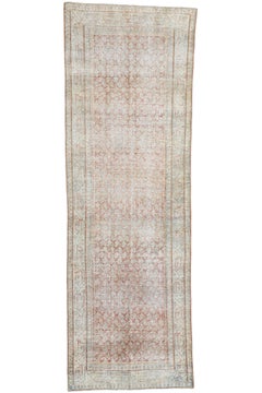 Rustic Antique Faded Persian Mahal Rug, Weathered Beauty Meets Timeless Appeal