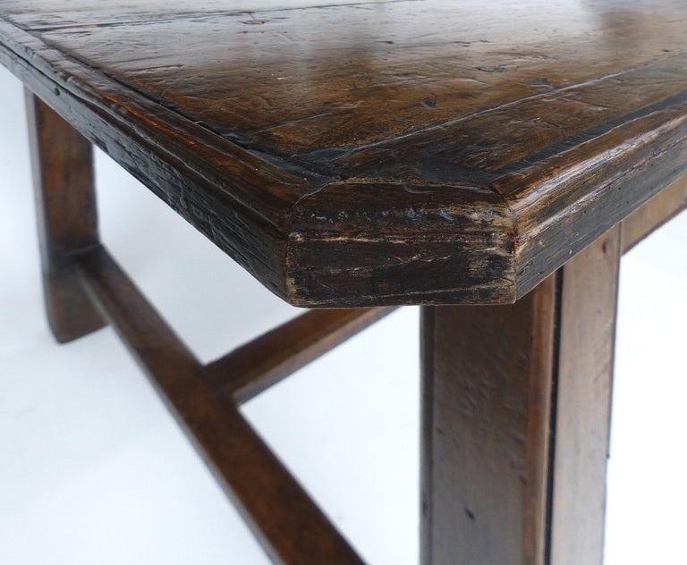 Rustic Antique Farm Work Table or Desk with Drawers at 1stDibs