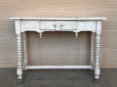 Rustic Antique Farmhouse Harvest Spanish Table with drawer