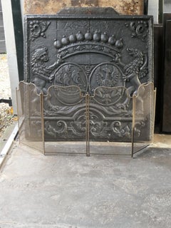Rustic Antique Fireplace Screen, France, 19th Century