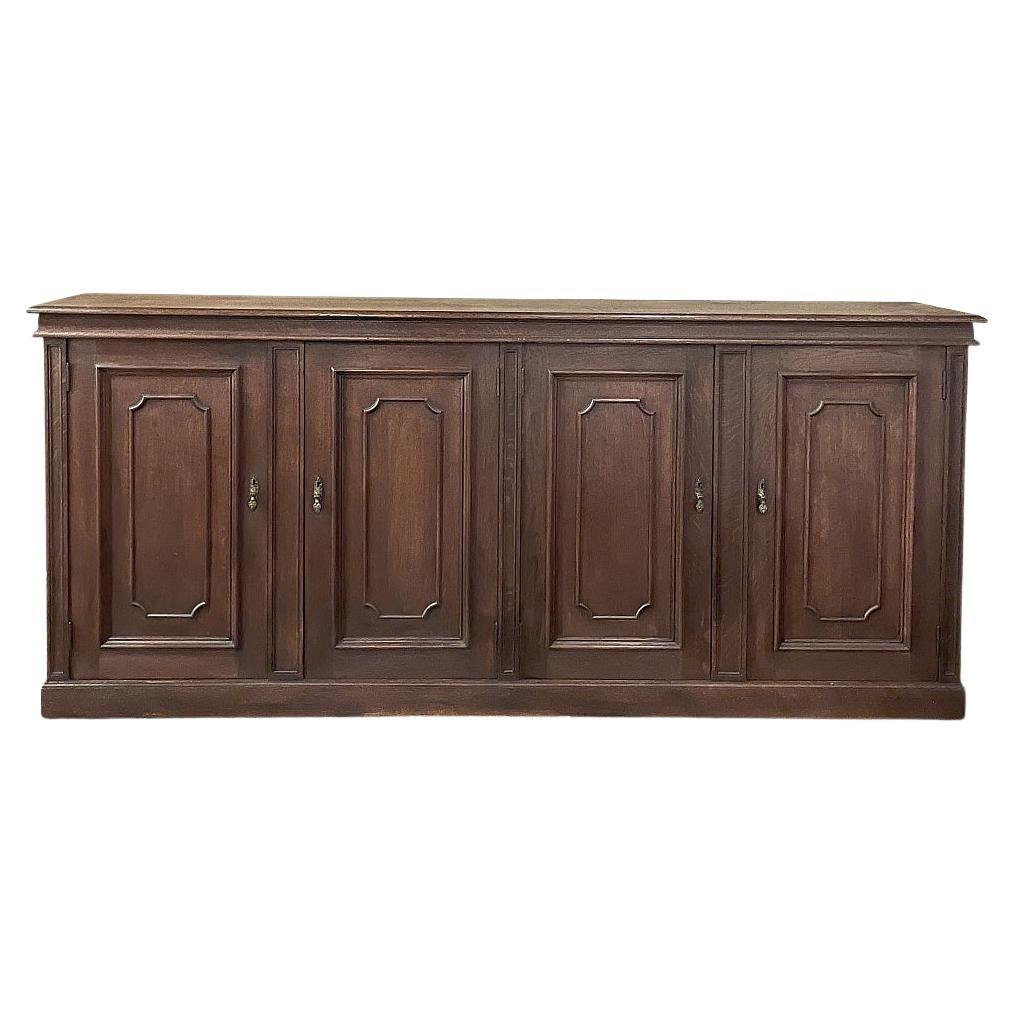 Modern Custom FourDoor Linen Wrapped Credenza Sideboard Server Buffet