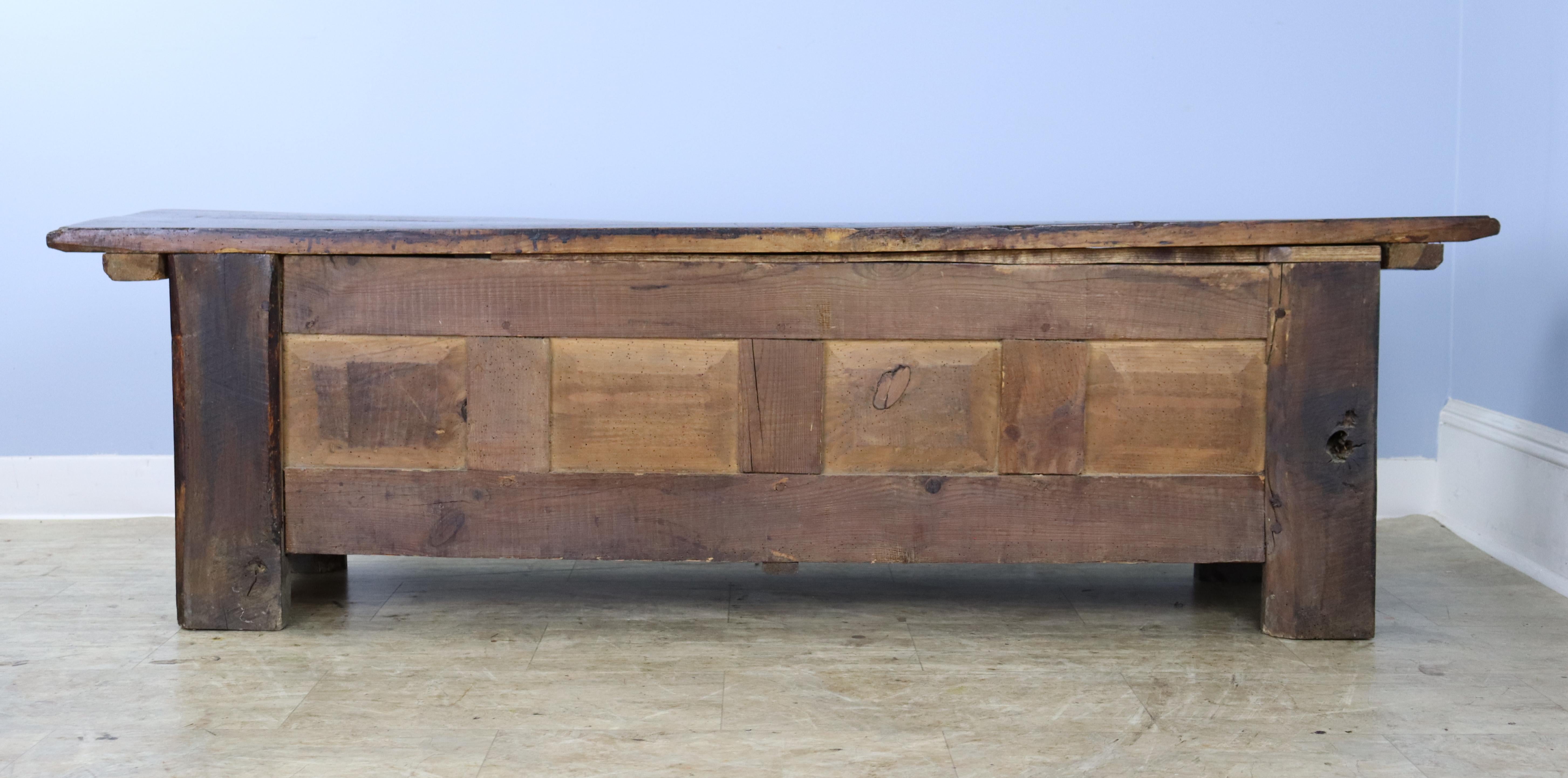 Rustic Antique French Pine Coffer 9