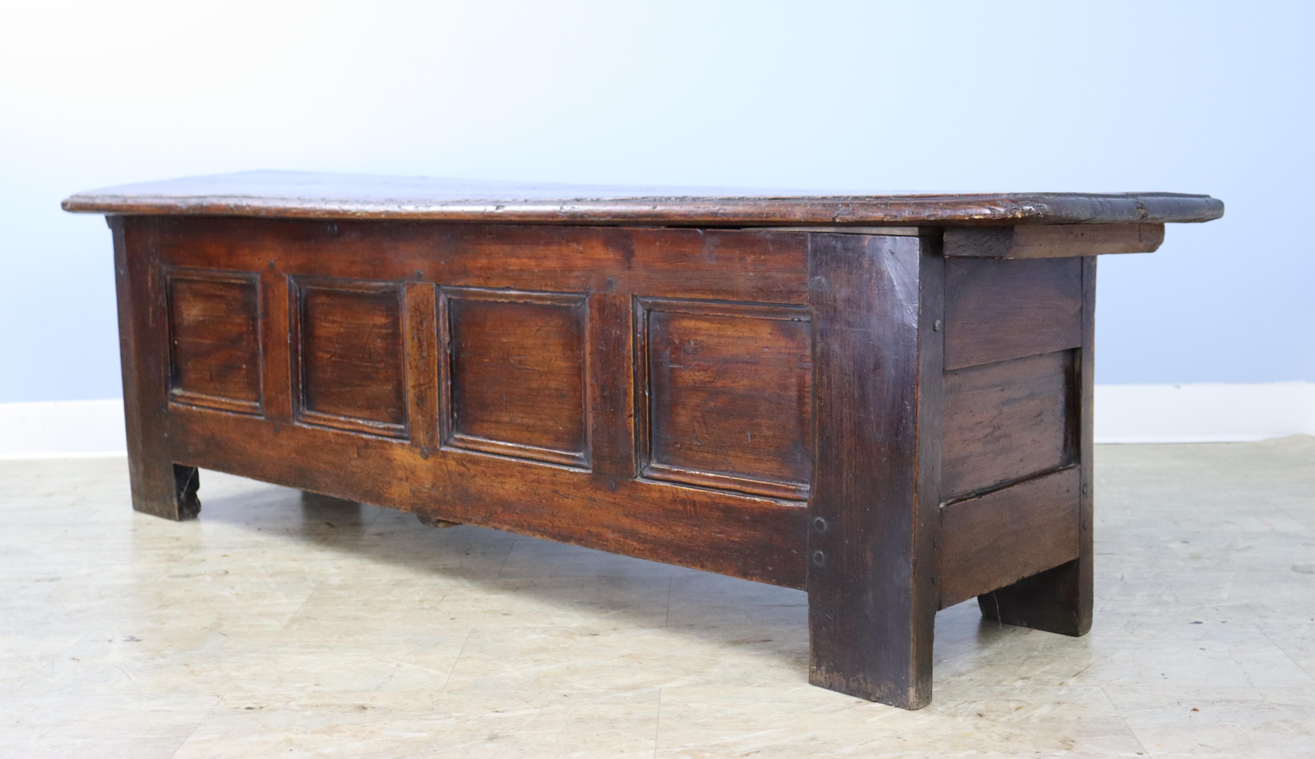 19th Century Rustic Antique French Pine Coffer
