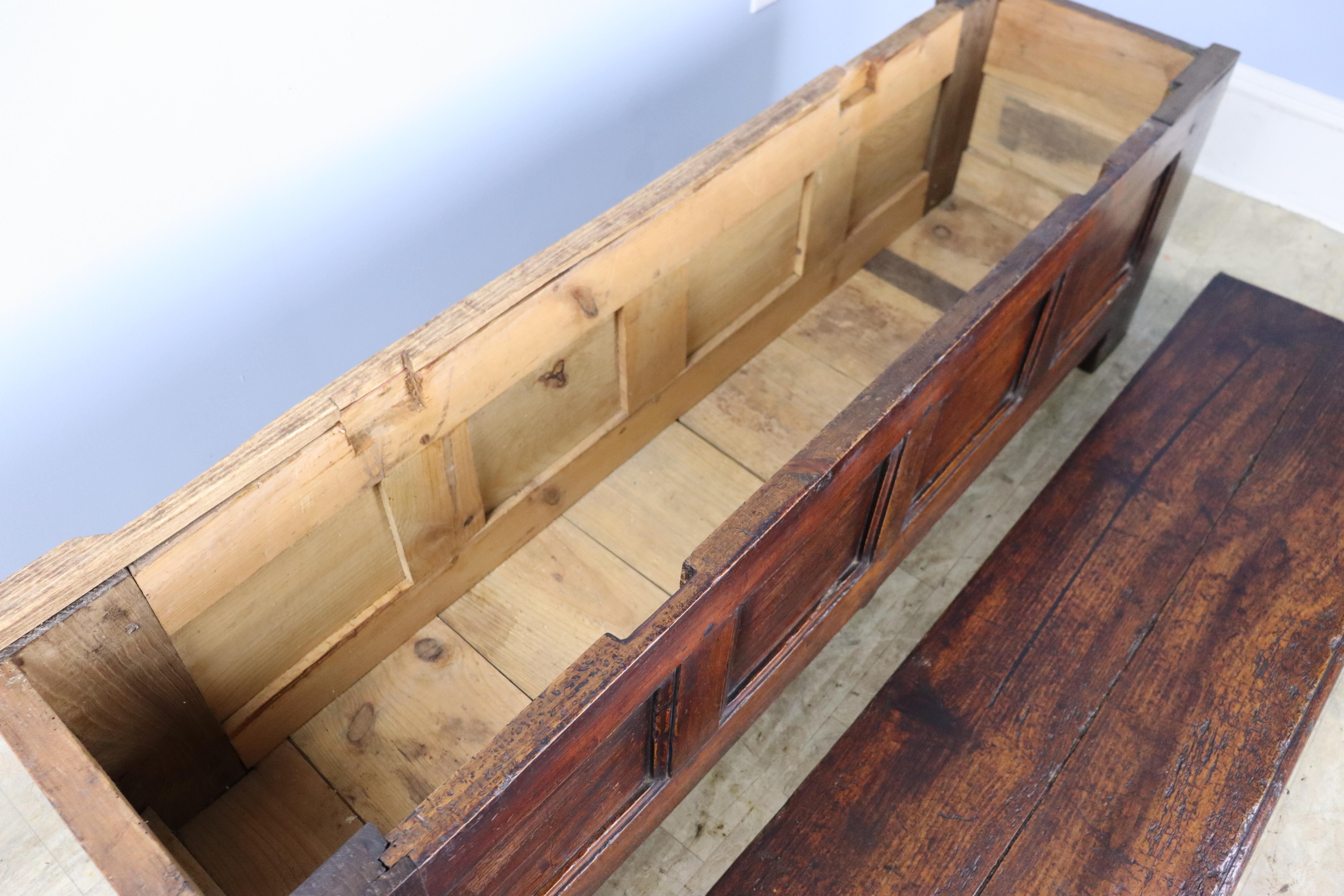 Rustic Antique French Pine Coffer 5