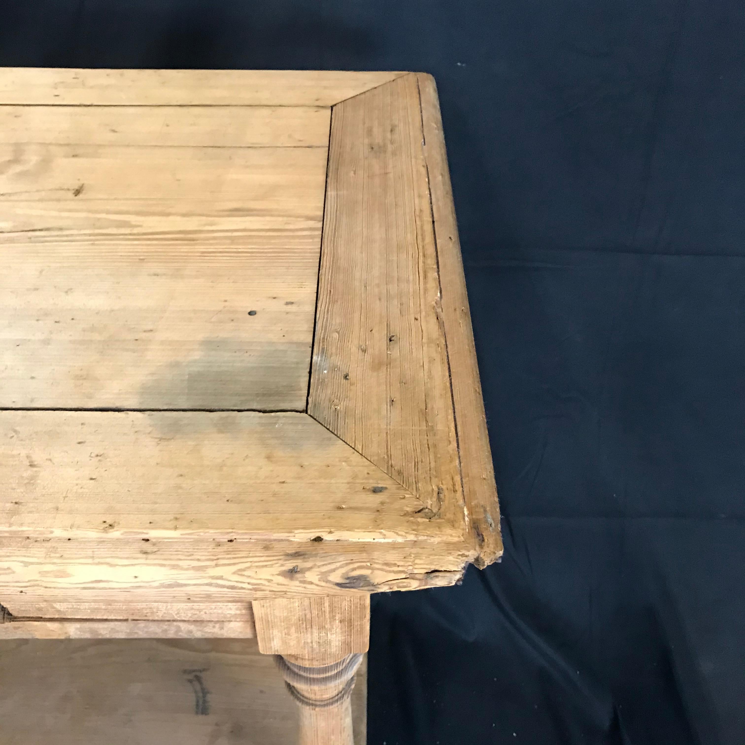 vintage pine console table
