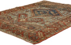 Rustic Antique Persian Bakshaish Rug