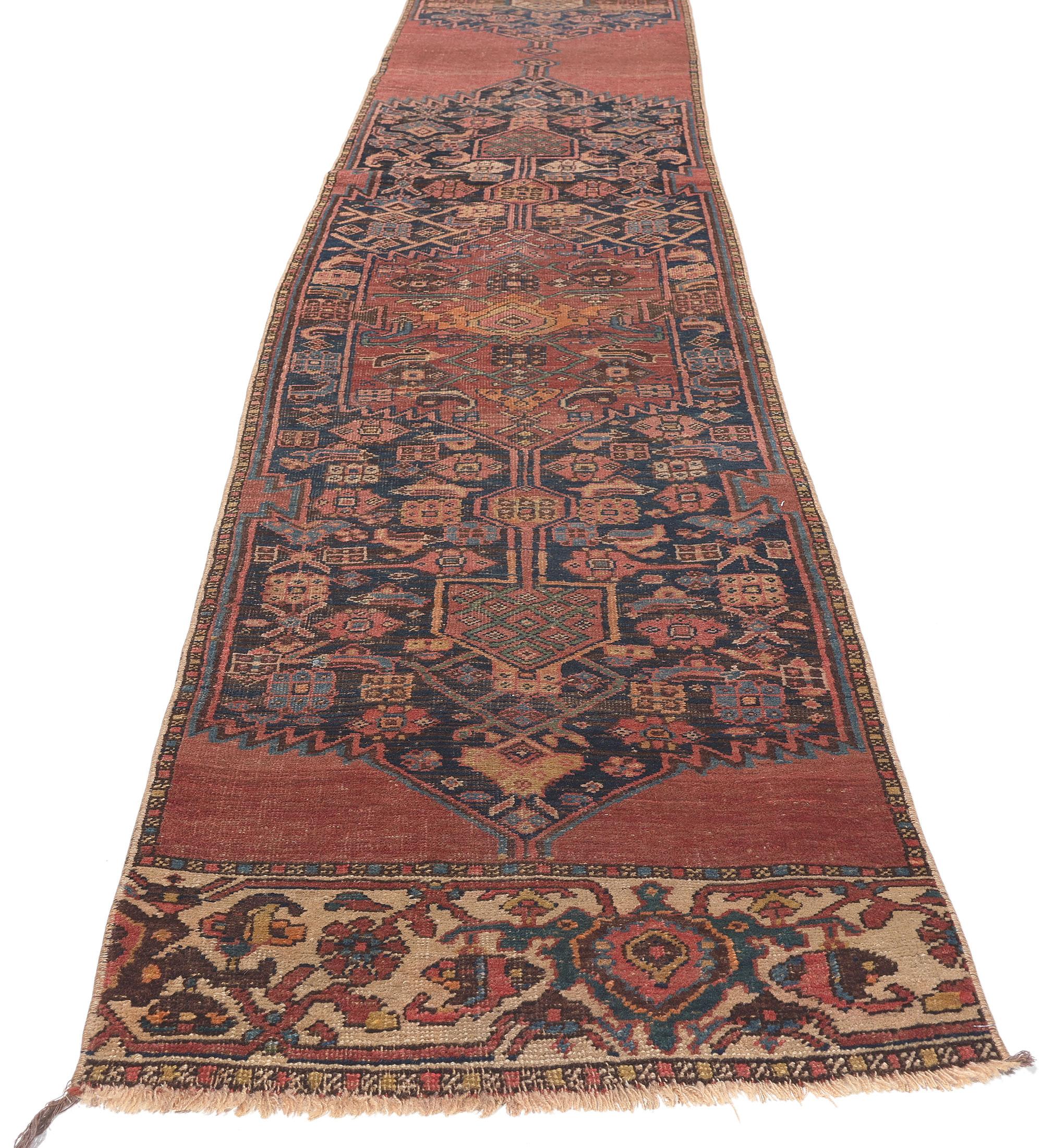 Russian 1880s Rustic Antique Persian Bijar Rug For Sale