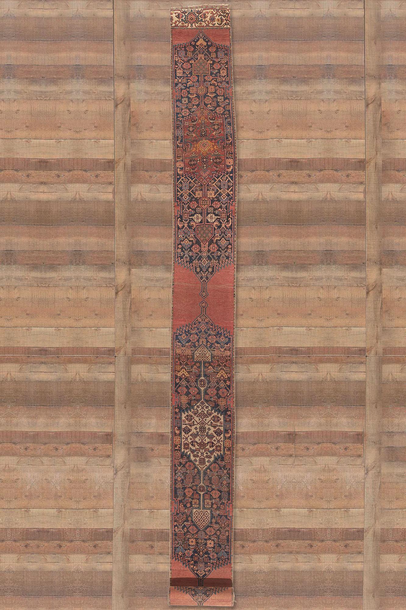 1880s Rustic Antique Persian Bijar Rug For Sale 2