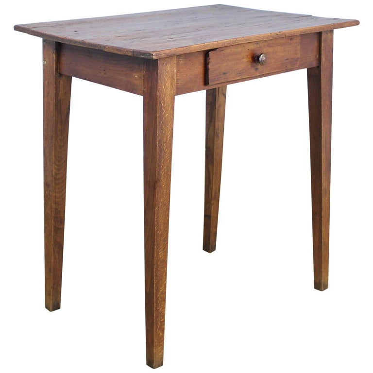 Rustic Antique Pine Side Table at 1stDibs