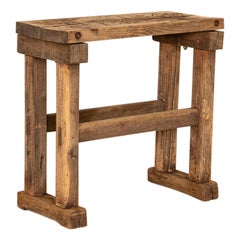 Rustic Antique Small Work Table Side Table