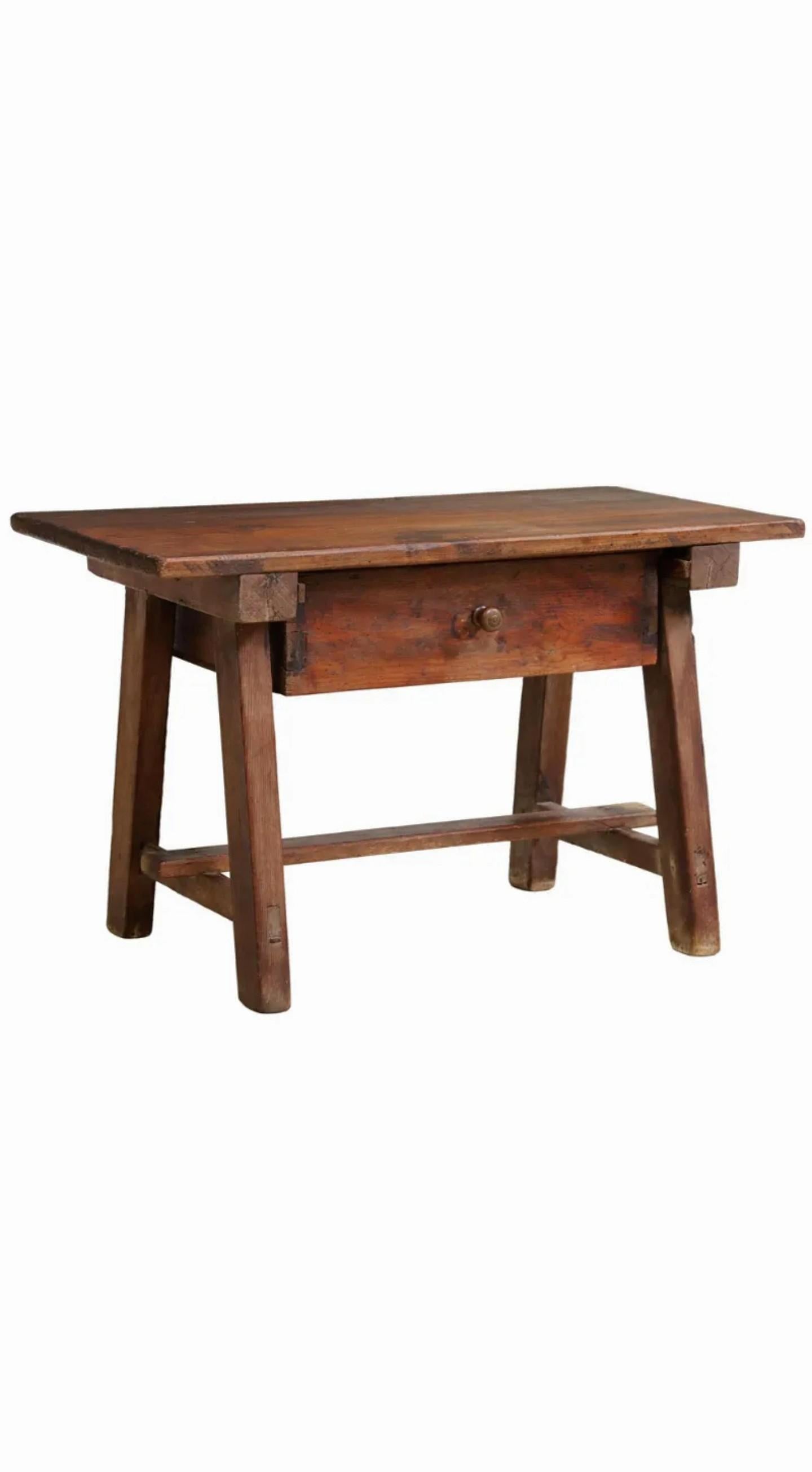 Rustic Antique Spanish Colonial Baroque Style Work Table 2