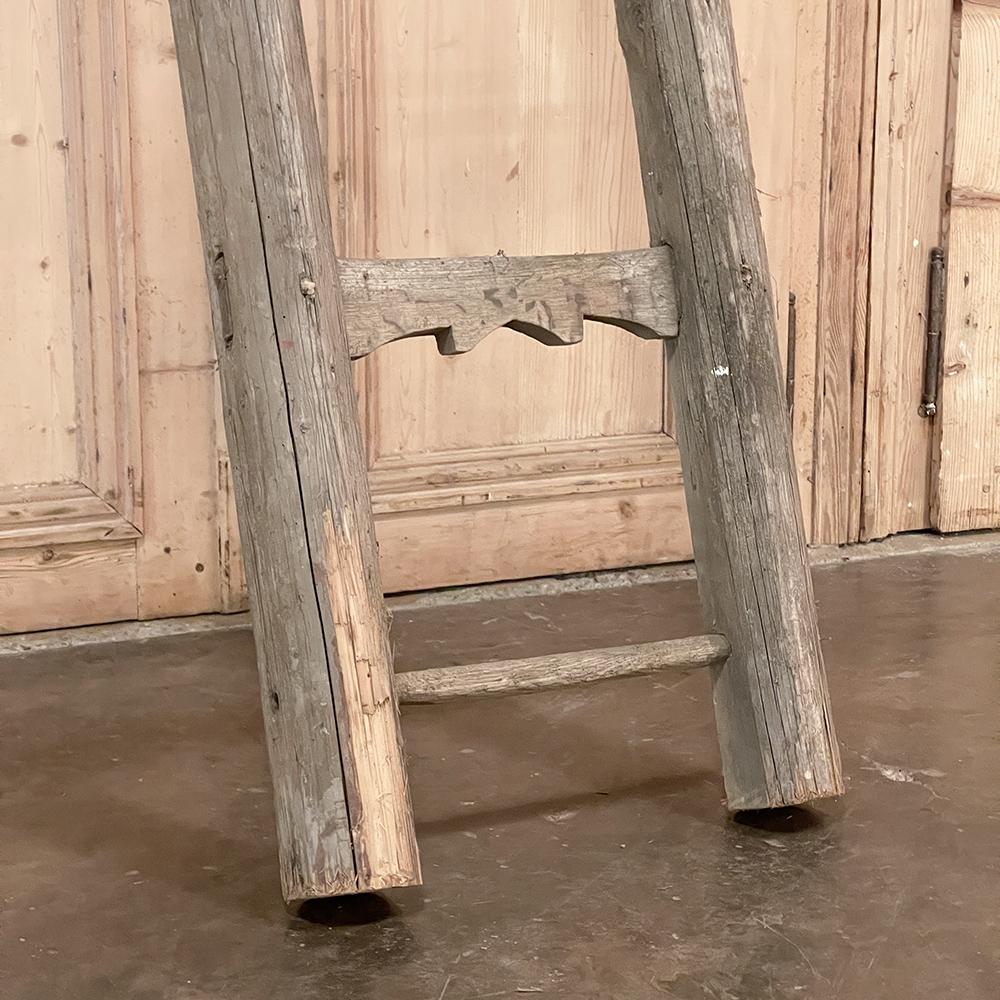 Rustic Antique Swedish Step Ladder For Sale 4