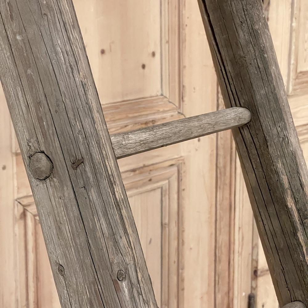 Rustic Antique Swedish Step Ladder For Sale 6