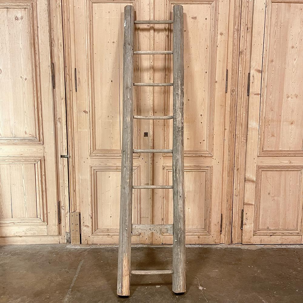 Rustic Antique Swedish Step Ladder is a reminder of a bygone era, long before the days of Home Depot and Ace Hardware! When one lived out in a rural area and needed a ladder, one simply made one out of local materials! Two sturdy, straight branches