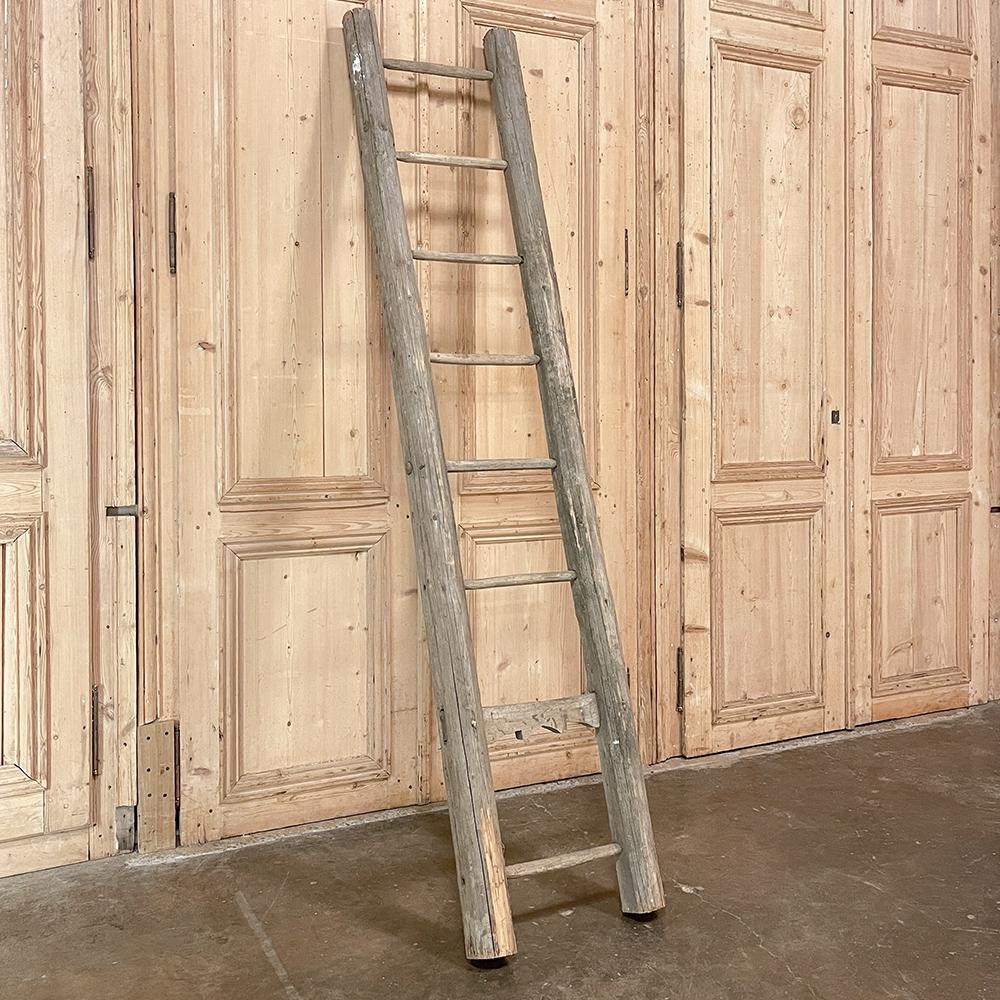 Hand-Crafted Rustic Antique Swedish Step Ladder For Sale