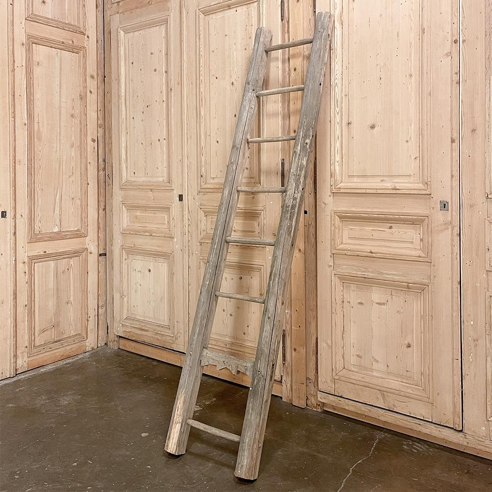 Rustic Antique Swedish Step Ladder In Good Condition For Sale In Dallas, TX