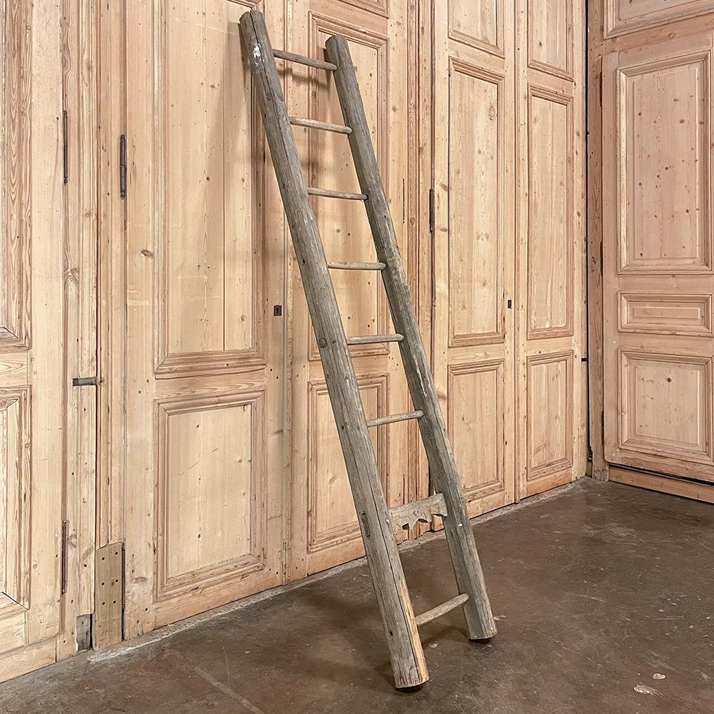 Oak Rustic Antique Swedish Step Ladder For Sale