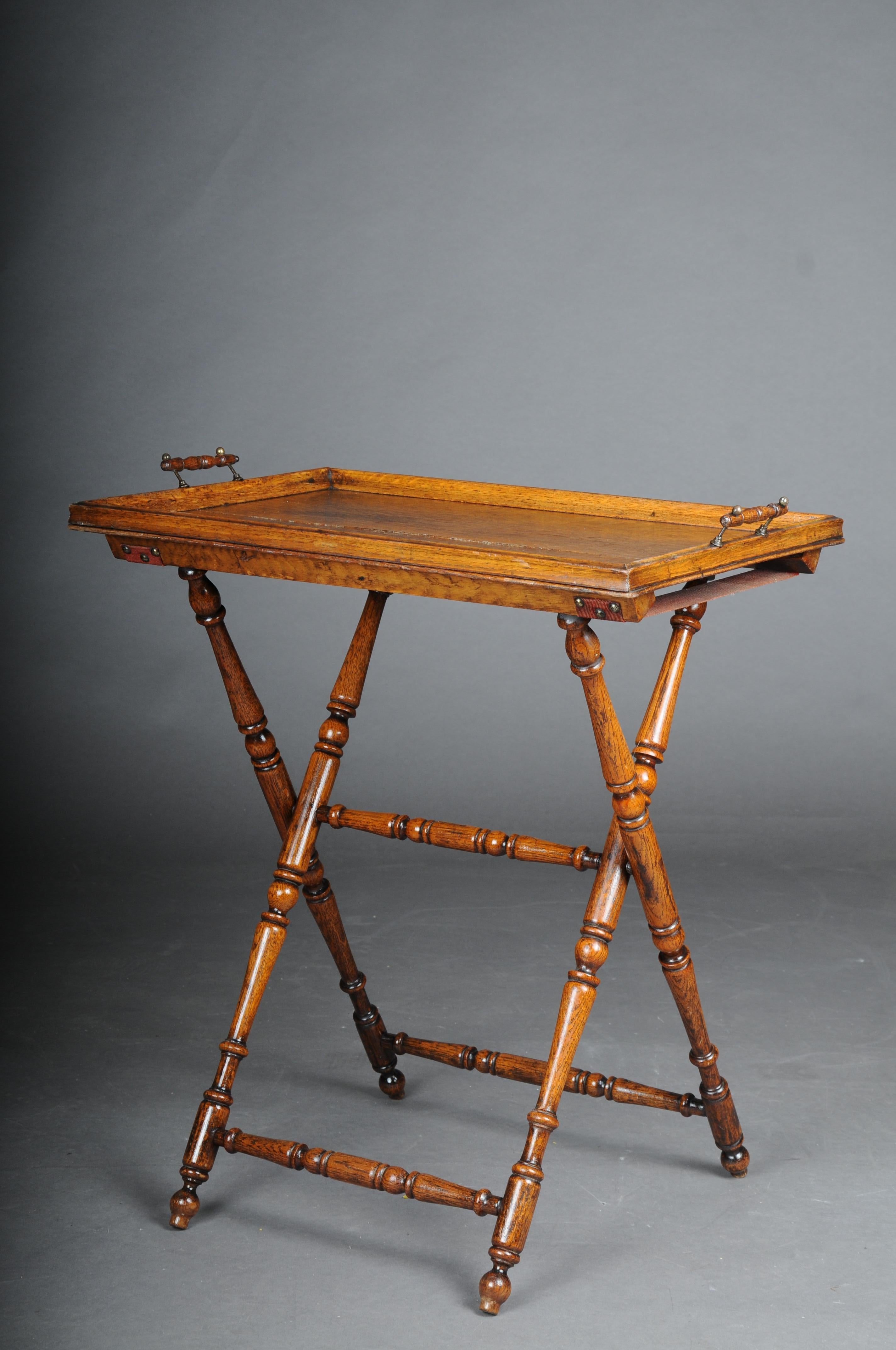 Rustic Antique Tray Table, Oak, Germany For Sale 6