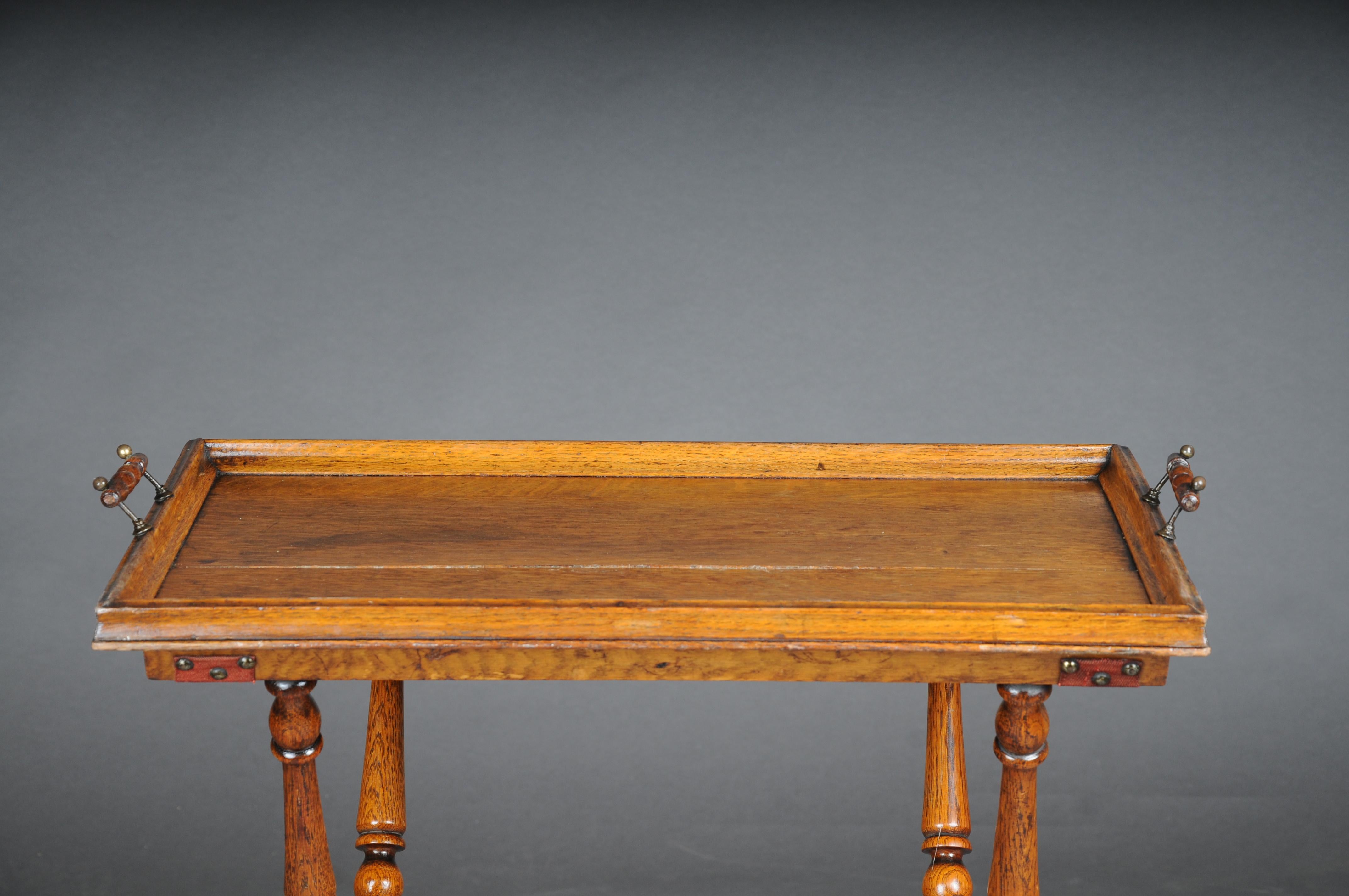 Rustic Antique Tray Table, Oak, Germany In Good Condition For Sale In Berlin, DE