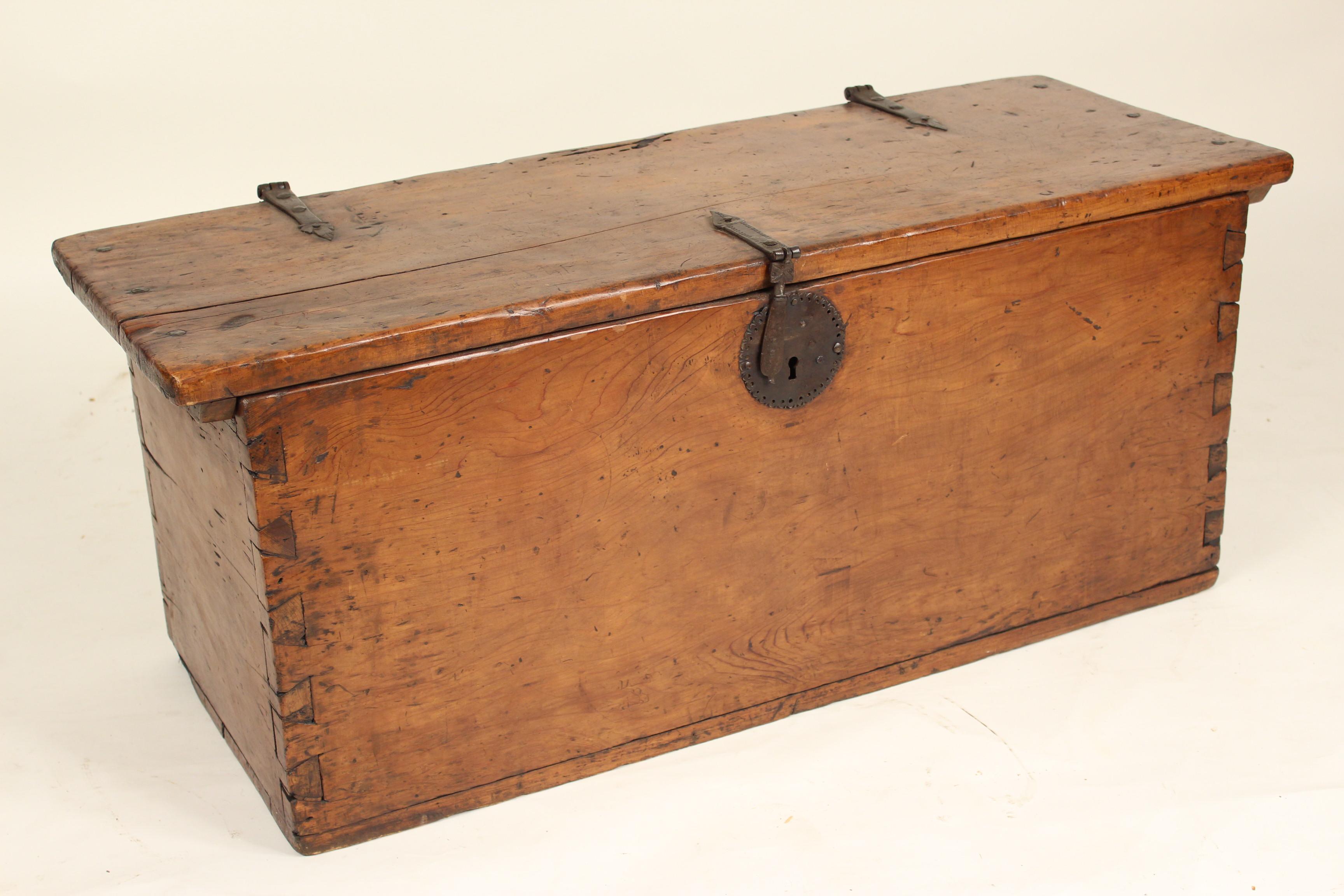 Rustic Antique Trunk with Iron Hardware at 1stDibs antique trunk