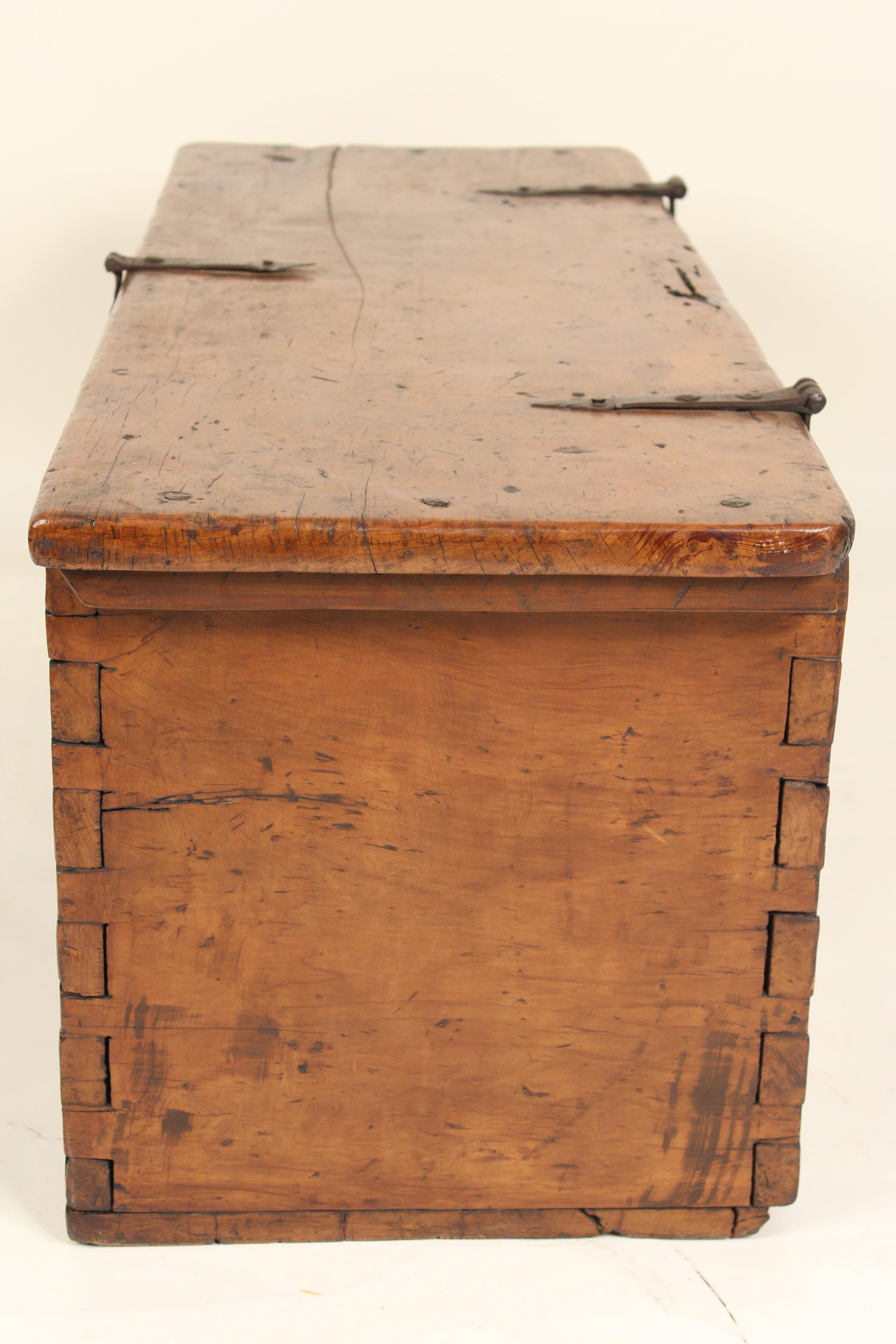 Rustic Antique Trunk with Iron Hardware at 1stDibs antique trunk