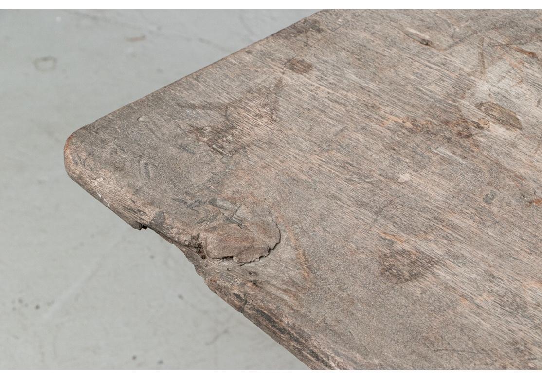 Rustic Antique Wood Farm Table For Sale 1