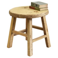 Table de chevet rustique Farmhouse Antique en bois d'orme Coffee Side Lamp