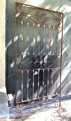 Rustic Antique Wrought Iron Driveway Garden Entrance Metal Gate for portal entry