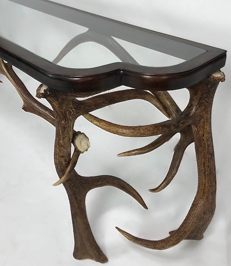 Rustic Antler Console Table For Sale 4
