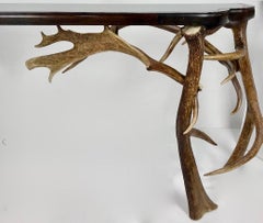 Rustic Antler Console Table