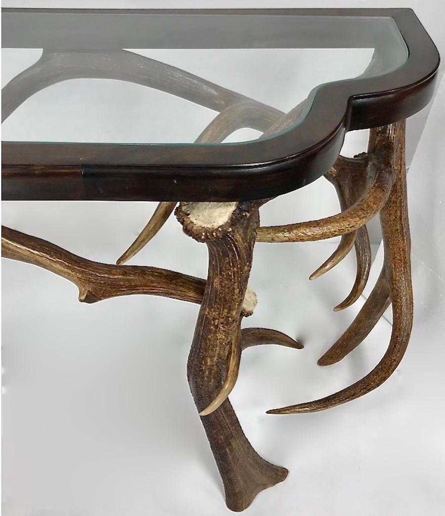 Rustic Antler Console Table For Sale 3