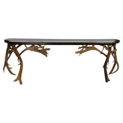 Table console en bois rustique