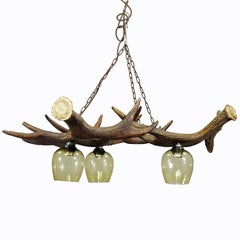 Rustic Antler Lamp with Elk Antlers
