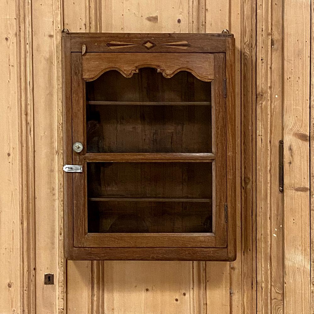 Hand-Crafted Rustic Art Deco Period Swedish Wall Cabinet